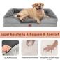 Preview: Hundesofa Grosse Hunde, Hundecouch Flauschig, Hundebett Waschbar, rutschfest Hundebetten, Weich Bequem Hundebett, Haustierbett für mittlere große Hunde (107 * 81 * 18cm)